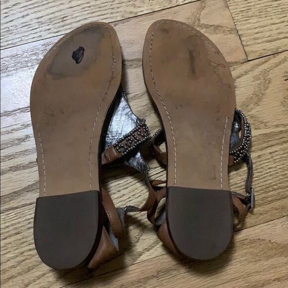 SAM ELDERMAN JEWELED‎ SANDALS SIZE 7.5M - Picture 3 of 5